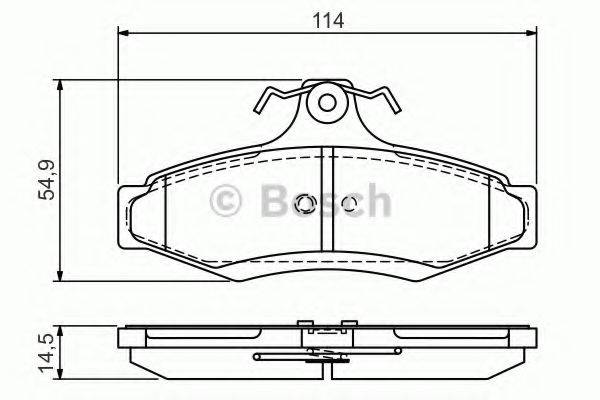 Комплект гальмівних колодок, дискове гальмо BOSCH 0 986 495 068