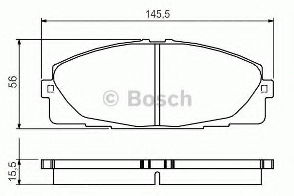 Комплект гальмівних колодок, дискове гальмо BOSCH 0 986 495 152