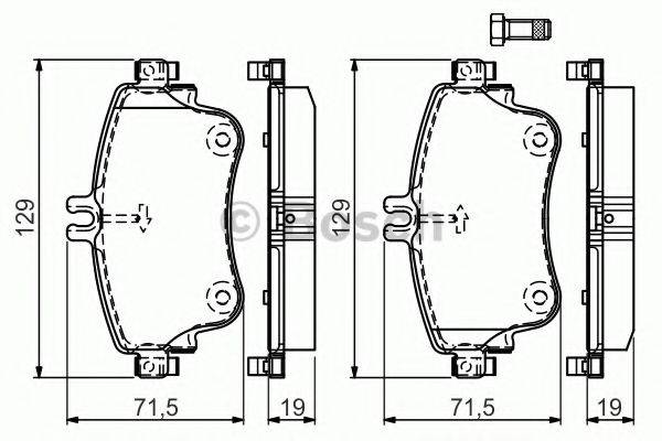 Комплект гальмівних колодок, дискове гальмо BOSCH 0 986 494 663