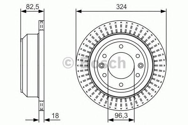 гальмівний диск BOSCH 0 986 479 U29