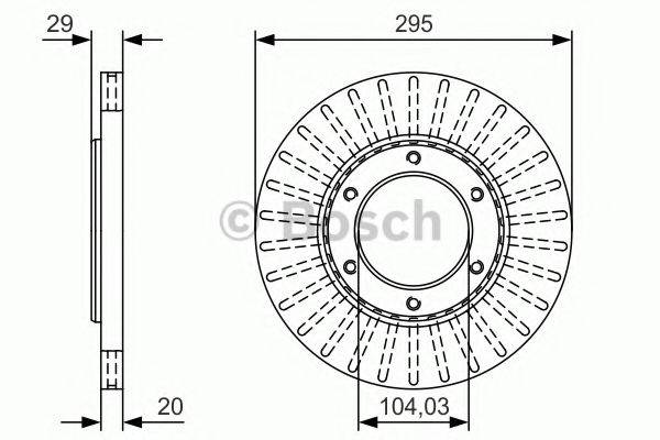 гальмівний диск BOSCH 0 986 479 U33