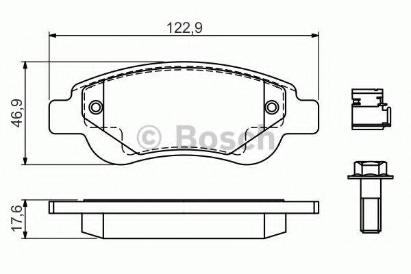 Комплект гальмівних колодок, дискове гальмо BOSCH 0 986 494 606