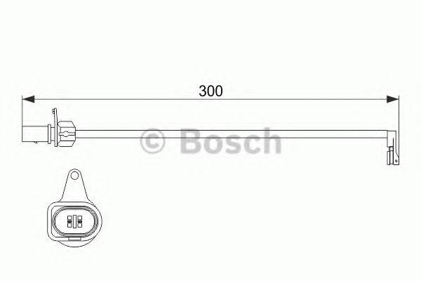 Сигналізатор, знос гальмівних колодок BOSCH 1 987 474 505