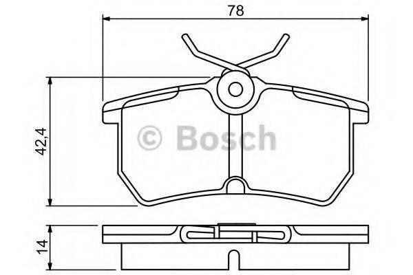 Комплект гальмівних колодок, дискове гальмо BOSCH 0 986 495 227