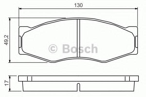 Комплект гальмівних колодок, дискове гальмо BOSCH 0 986 494 565