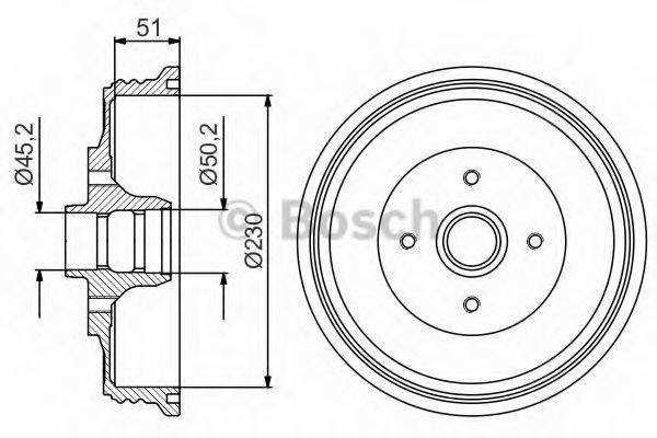 Гальмівний барабан BOSCH 0 986 477 178