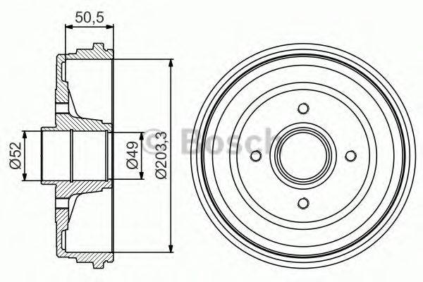 Гальмівний барабан BOSCH 0 986 477 205