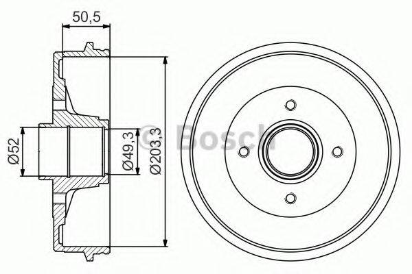 Гальмівний барабан BOSCH 0 986 477 210