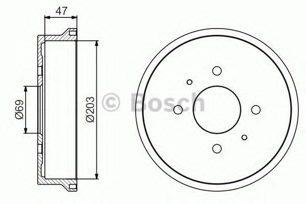 Гальмівний барабан BOSCH 0 986 477 235