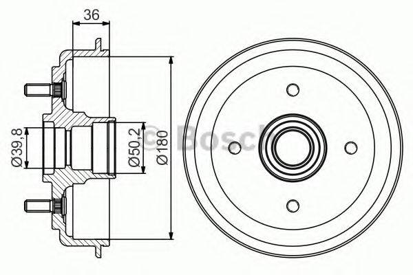 Гальмівний барабан BOSCH 0 986 477 238