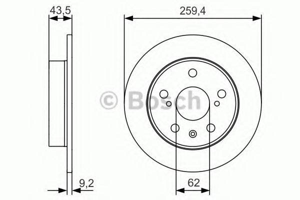 гальмівний диск BOSCH 0 986 479 C44