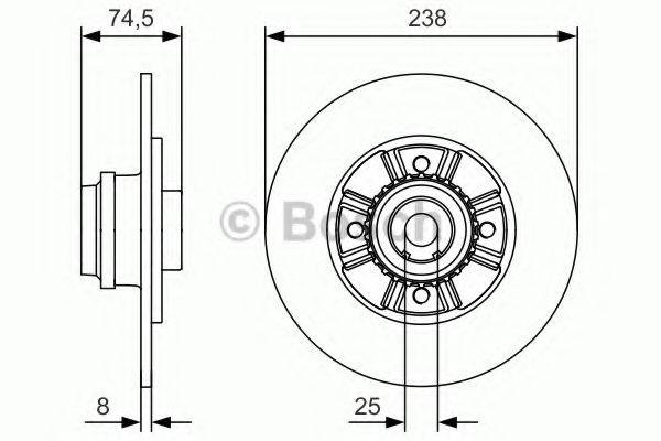 гальмівний диск BOSCH 0 986 479 760