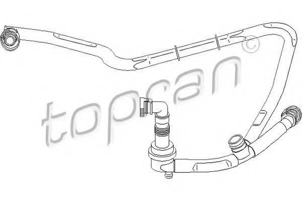 Шланг, повітровідведення кришки головки циліндра TOPRAN 111 303