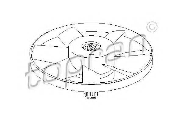Вентилятор, охолодження двигуна TOPRAN 107 716