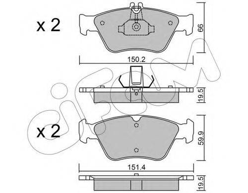 Комплект гальмівних колодок, дискове гальмо CIFAM 822-219-0