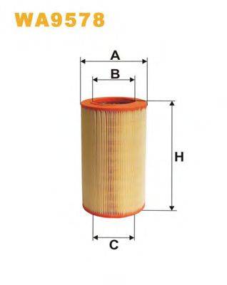 Повітряний фільтр WIX FILTERS WA9578