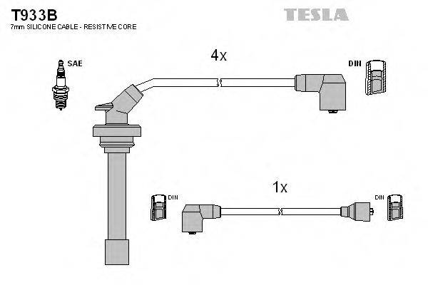 Комплект дротів запалення TESLA T933B