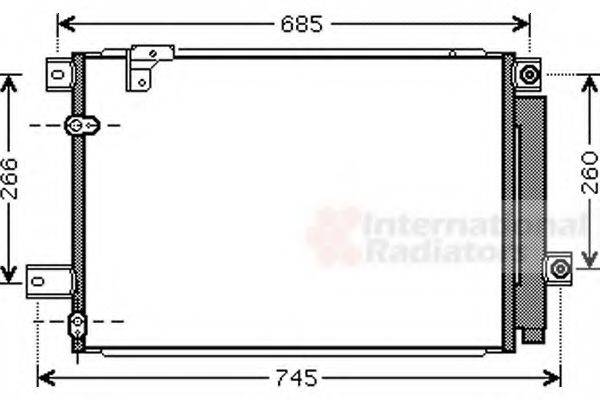 Конденсатор, кондиціонер VAN WEZEL 53005409