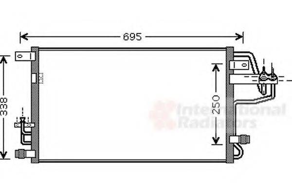 Конденсатор, кондиціонер VAN WEZEL 82005156