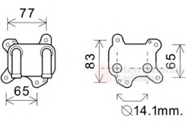 масляний радіатор, моторне масло VAN WEZEL 37003581