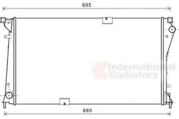 Радіатор, охолодження двигуна VAN WEZEL 43002490