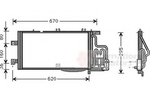 Конденсатор, кондиціонер VAN WEZEL 37005310