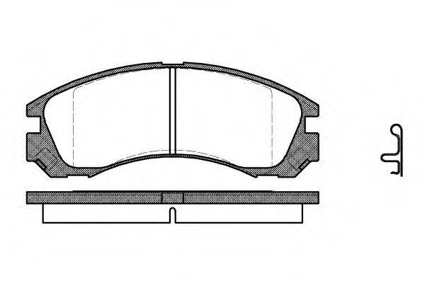 Комплект гальмівних колодок, дискове гальмо WOKING P2543.22