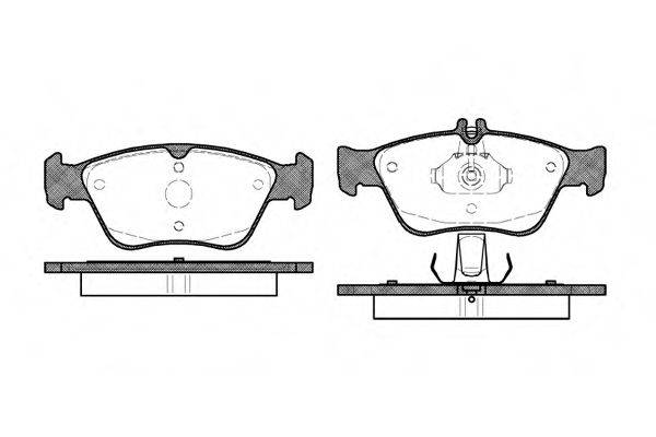 Комплект гальмівних колодок, дискове гальмо WOKING P4863.00