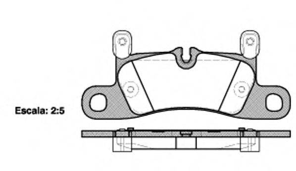 Комплект гальмівних колодок, дискове гальмо WOKING P12793.20