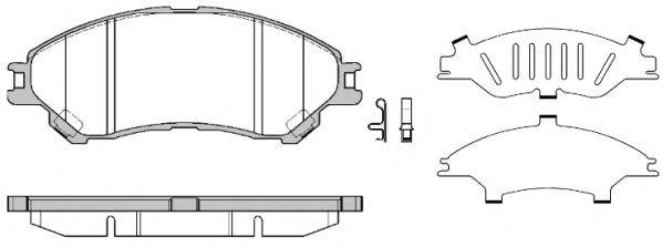 Комплект гальмівних колодок, дискове гальмо WOKING P14893.02