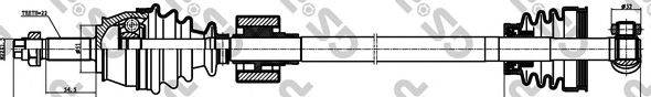 Приводний вал GSP 241007