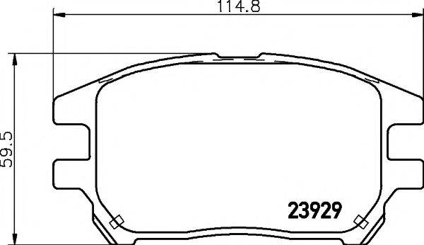 Комплект гальмівних колодок, дискове гальмо TEXTAR 2392901