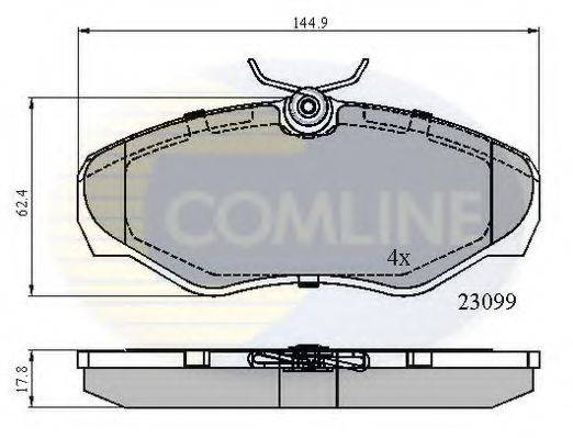 Комплект гальмівних колодок, дискове гальмо COMLINE CBP01127