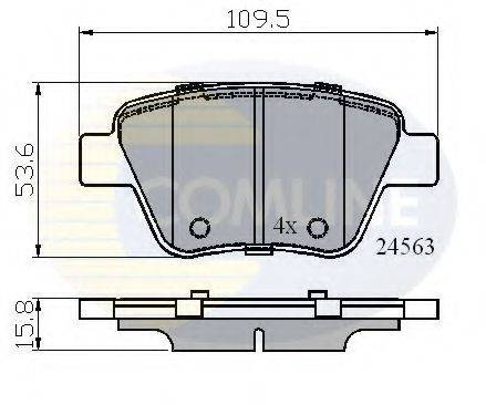 Комплект гальмівних колодок, дискове гальмо COMLINE CBP02022