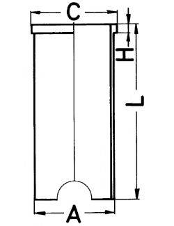 Гільза циліндра KOLBENSCHMIDT 89163190