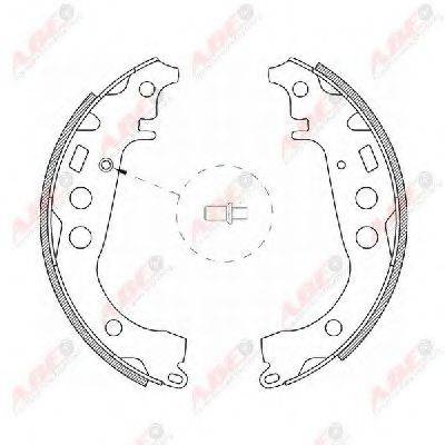 Комплект гальмівних колодок ABE C02059ABE