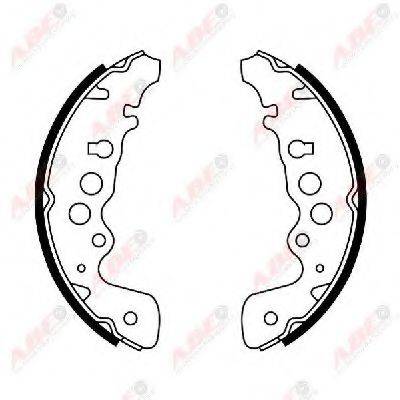Комплект гальмівних колодок ABE C08018ABE
