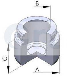 Поршень, корпус скоби гальма ERT 150675-C