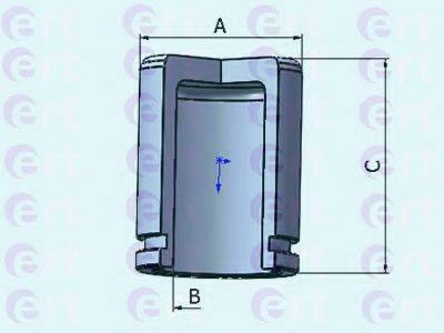 Поршень, корпус скоби гальма ERT 151209-C