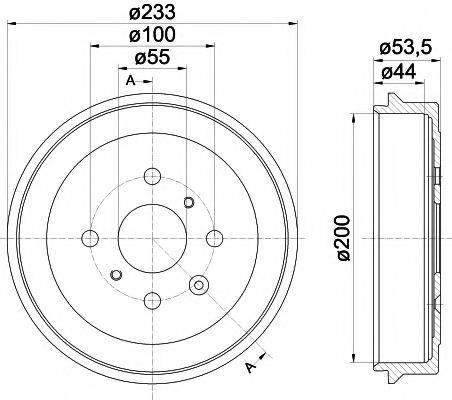 Гальмівний барабан HELLA PAGID 8DT 355 300-581