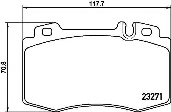 Комплект гальмівних колодок, дискове гальмо HELLA PAGID 8DB 355 008-691