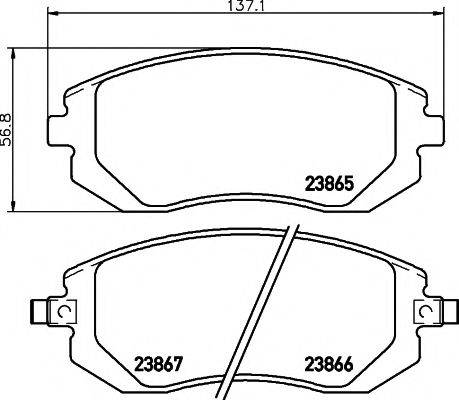 Комплект гальмівних колодок, дискове гальмо HELLA PAGID 8DB 355 010-211