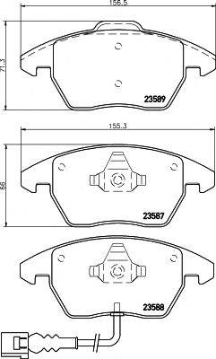 Комплект гальмівних колодок, дискове гальмо HELLA PAGID 8DB 355 010-581