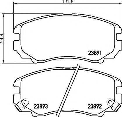 Комплект гальмівних колодок, дискове гальмо HELLA PAGID 8DB 355 010-991