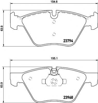 Комплект гальмівних колодок, дискове гальмо HELLA PAGID 8DB 355 011-321