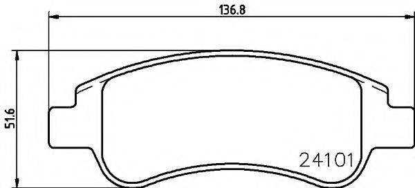 Комплект гальмівних колодок, дискове гальмо HELLA PAGID 8DB 355 011-521