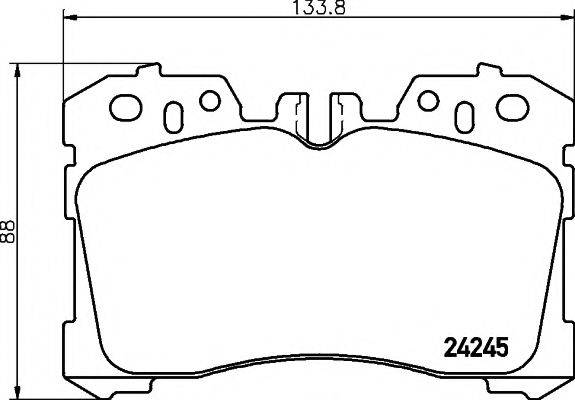 Комплект гальмівних колодок, дискове гальмо HELLA PAGID 8DB 355 006-661