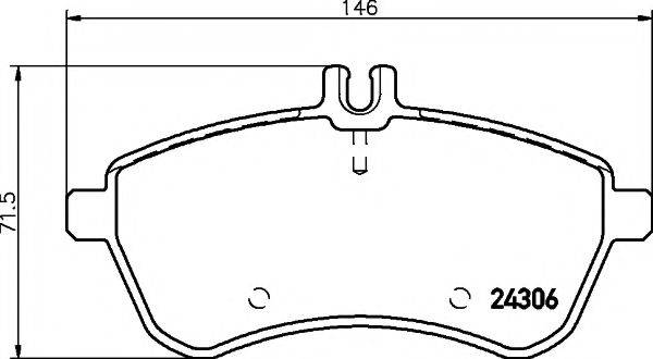 Комплект гальмівних колодок, дискове гальмо HELLA PAGID 8DB 355 012-581