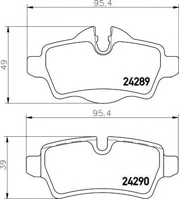 Комплект гальмівних колодок, дискове гальмо HELLA PAGID 8DB 355 013-661