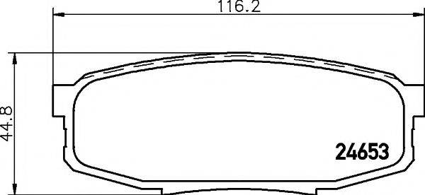 Комплект гальмівних колодок, дискове гальмо HELLA PAGID 8DB 355 013-771